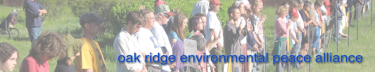 Oak Ridge Environmental Peace Alliance Banner